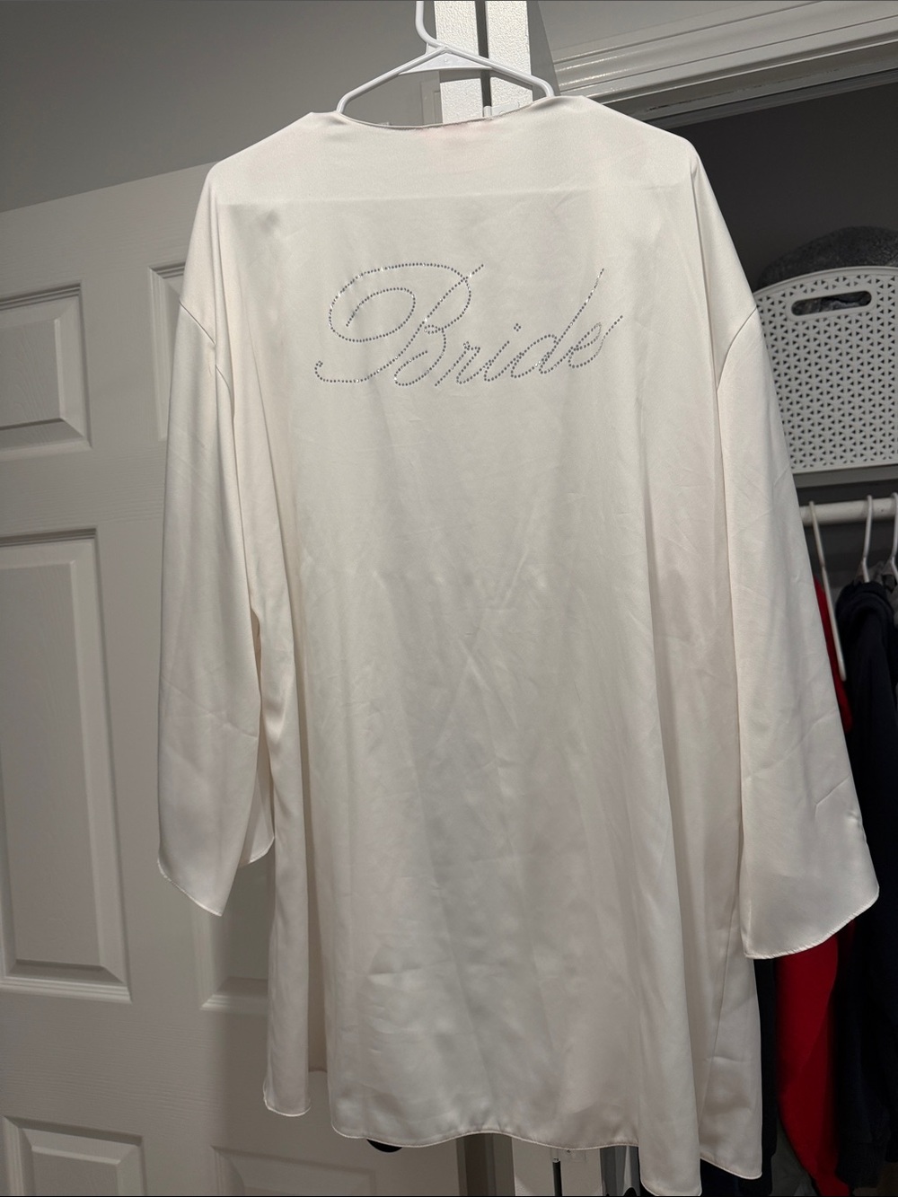 Bride Satin Robe - Ivory Bridal Getting Ready Cover-Up